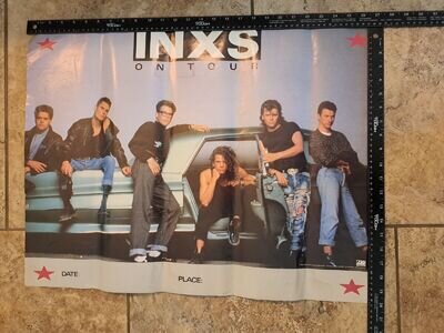 INXS On Tour 1988 rare original promotional poster MICHAEL HUTCHENCE