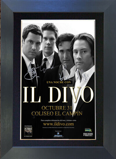 IL DIVO Signed Mounted Reproduction Autograph Photo Prints A4 185