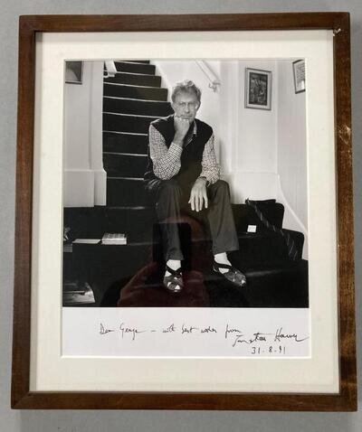 Jonathan Harvey, Composer, SIGNED photograph, framed and glazed, circa 1991