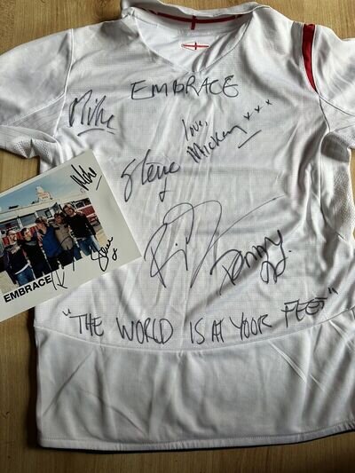 Embrace - Signed England Football Shirt & Photo