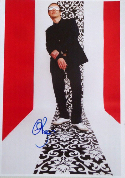 CLINT BOON INSPIRAL CARPETS, AUTOGRAPHED A4 PHOTOGRAPH.