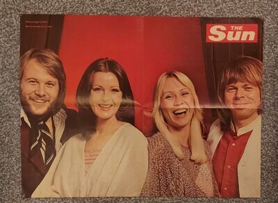 ABBA vintage poster from the Sun newspaper 1977 RARE