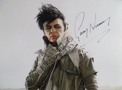 GARY NUMAN AUTOGRAPHED A4 PHOTOGRAPH.