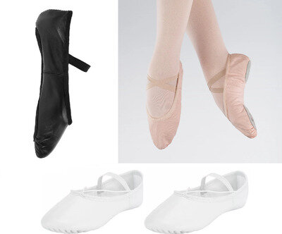 Dance Depot Premium Leather & Fabric Ballet Dance shoes - Womens / Mens / Adults