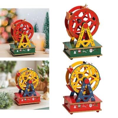 Christmas Music Box Wheel Decorative for Living Room Office Festivals