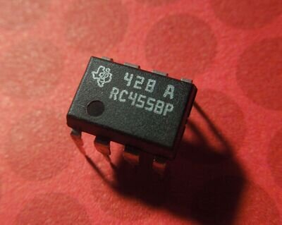 1984 dated Texas Instruments RC4558P OpAmps -- TS808 Mojo Chip - Taiwanese