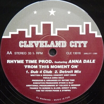 Rhyme Time Productions - From This Moment On - UK 12" Vinyl - 1994 - Clevelan...