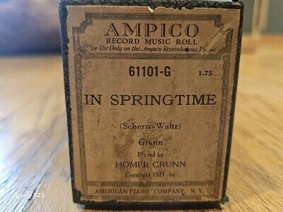 In Springtime Ampico Piano Roll 61101-G Played By Homer Grunn