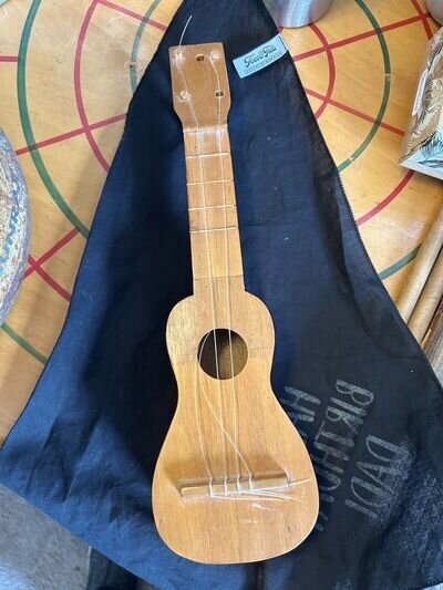 14 Inch Antique Hand Made 4 String Guitar By Former Martin Employee Of 1940s