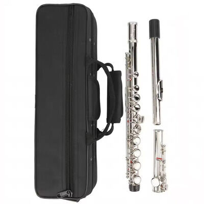 Closed Open Holes C Key Professional Transverse Flute Concert Musical Instrument