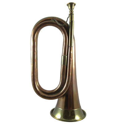 Vintage Brass & Copper Bugle 31 cm long