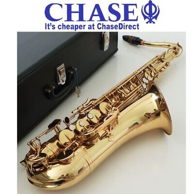 Saxophone Bb Tenor Gold Finish Intermusic Sax with Hard Case - Full Outfit - 6;-