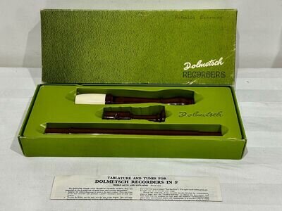 Vintage Dolmetsch Treble Recorder Original Box