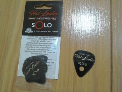 Hal Lindes Signature Artist Designer Series SOLO Guitar Picks Plectrum 6x 0.78mm