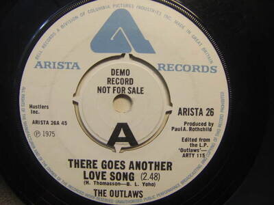 The Outlaws – There Goes Another Love Song 1975 Demo 7” Arista ARISTA 26