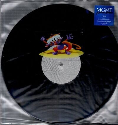 Mgmt Siberian Breaks 12" vinyl UK Columbia 2010 1-sided marbled blue/black vinyl