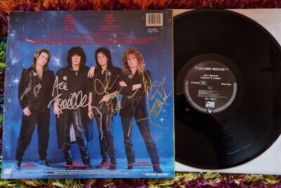 ACE FREHLEY’S COMET - KISS - AUTOGRAPHED /SIGNED 1987 Vinyl LP - DAMAGED COVER