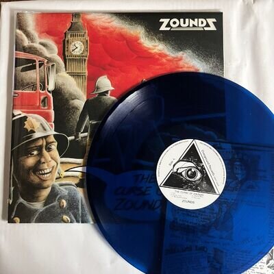 ZOUNDS - The Curse Of Zounds - Ltd Edition BLUE Vinyl LP Reissue PUNK CRASS MOB