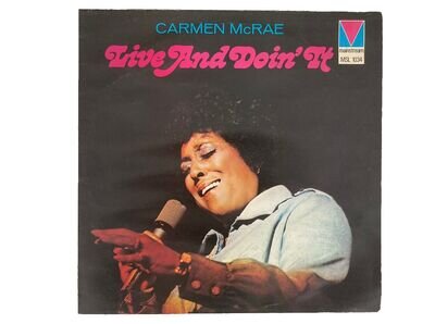 Carmen McRae-Live And Doin' It-vinyl LP-Mainstream 1974-VG+/VG