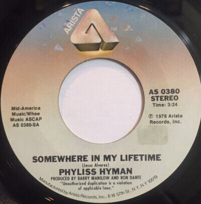 Phyllis Hyman - Somewhere In My Lifetime (7")