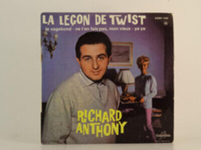 RICHARD ANTHONY LA LECON DE TWIST (86) 4 Track 7" Single Picture Sleeve COLUMBIA