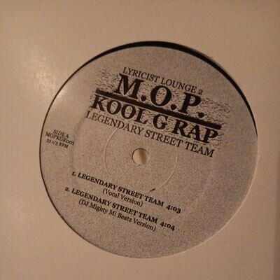 M.O.P KOOL G RAP - LEGENDARY STREET TEAM 12" VINYL LYRICIST LOUNGE 2 RARE