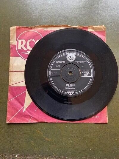 Sam Cooke, Sad Mood/Love Me, 7" vinyl, 1960, 45-RCA 1221.