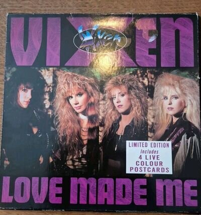 Love Made Me Vixen UK 7" 45 MTS66 1989 LTD EDITION (351) EX-/VG+