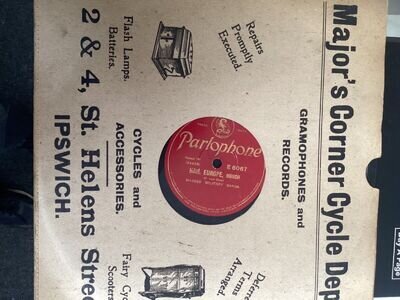 antique 78 record with ipswich sleeve