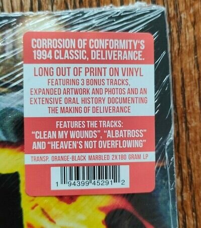 Corrosion of Conformity (COC) - Deliverance - Special Ed. Orange/black Vinyl