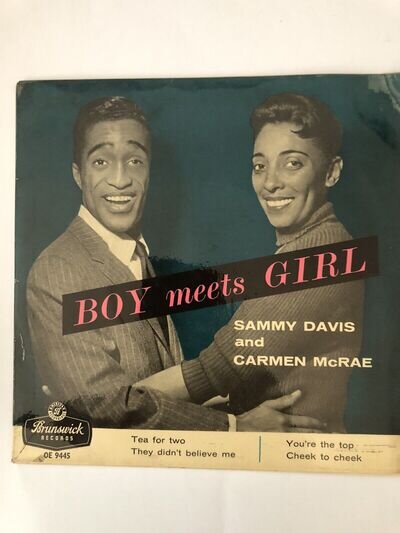 Sammy Davis Jnr. & Carmen McRae Boy Meets Girl EP EX. 1958 OE 9445