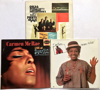 CARMEN McRAE - 3 x Jazz Vinyl Bundle, I Am Music, Live Sugar Hill, Dave Brubeck