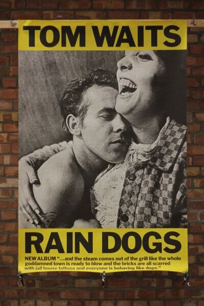 Tom Waits Rain Dogs VINTAGE PROMO POSTER