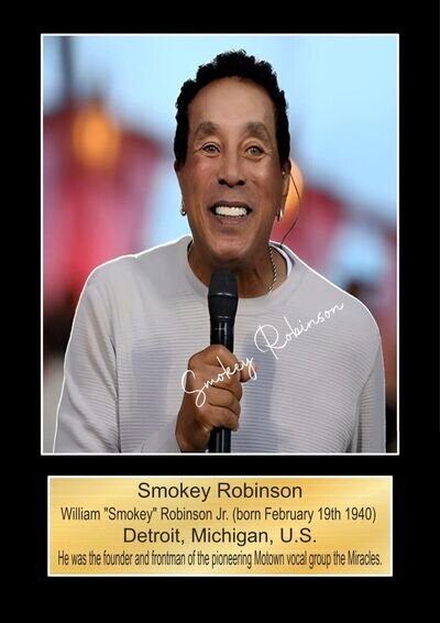 Smokey Robinson Music Poster Concert Souvenir Wall Art Memorabilia gift A5,A4,