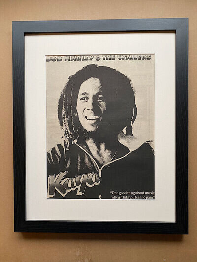 BOB MARLEY KAYA (B)(FRAMED) POSTER SIZED original music press advert from 1978 -