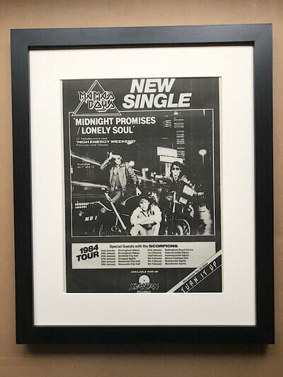 MAMAS BOYS MIDNIGHT PROMISES (FRAMED) POSTER SIZED original music press advert f