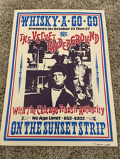 The Velvet Underground On The Sunset Strip Original Promo Poster