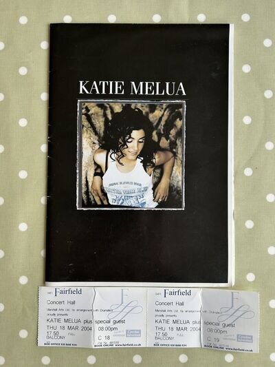 Katie Melua Concert Programme Poster 2004 & Ticket Stubs