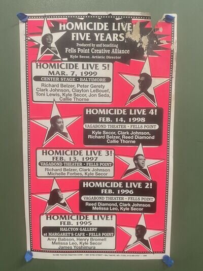 HOMICIDE LIVE Globe Poster Baltimore The Wire David Simon Damaged