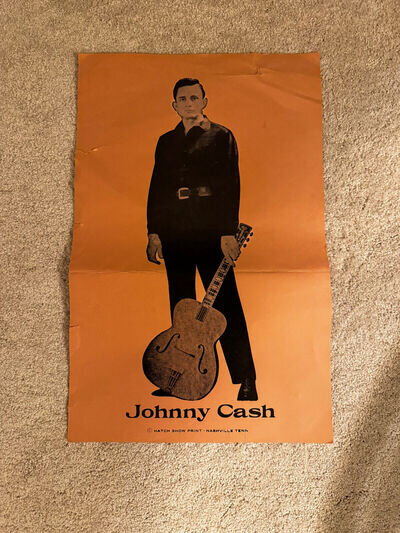 Johnny Cash - Hatch Print Poster on 12x18 card stock - used!