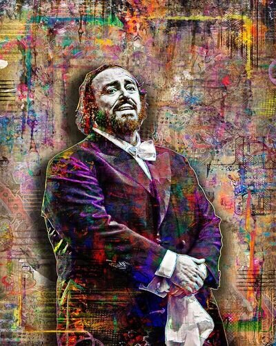 Luciano Pavarotti 16x20in Poster 2 Luciano Pavarotti Opera Tribute Free Shipping