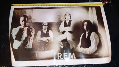 R.E.M. REM Original Vintage 1991 Band Black & White 90s RARE 22x34 inch Poster