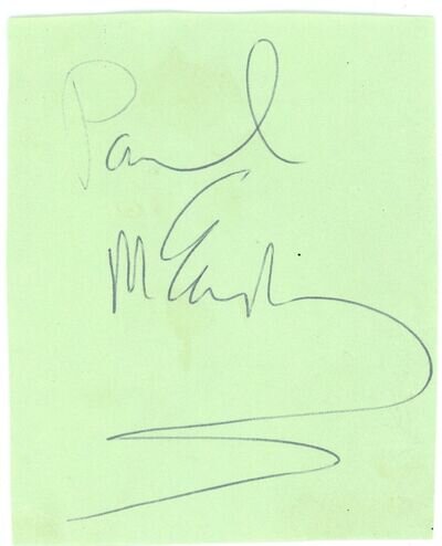 Paul McCartney Autograph Shepherd Bush C 1990