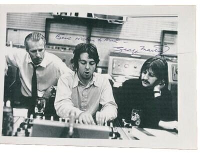 Rare Beatles Studio Photo with Autograph