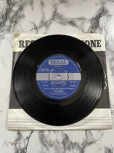 Joe Cocker With A Little Help From My Friends 45 Regal Zonophone EX