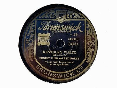 ERNEST TUBB & RED FOLEY - Kentucky Waltz / Rose Of The Mountain 78 rpm disc (A+)