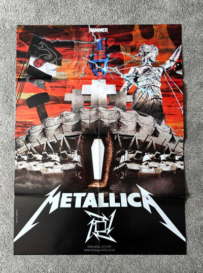 METALLICA - Double-Sided Poster - Metal Hammer - Never - Rare!