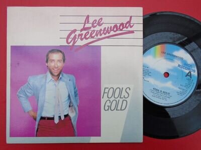 Lee Greenwood Fools Gold 7" MCA LEE2 EX/EX 1984 picture sleeve, Fools Gold/Worth