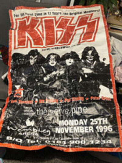 KISS Alive Worldwide 96-97 Wembley Arena Subway Poster Original 150cm X 100cm