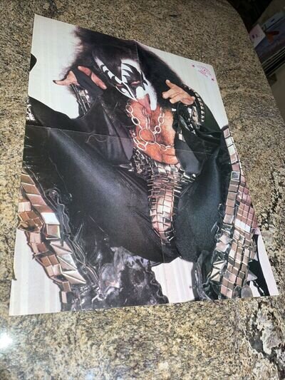 VINTAGE KISS Gene Simmons TV Superstar Magazine Poster